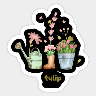 Tulip Tulips Vintage Minimalist Flora Positive Art Deco Sticker